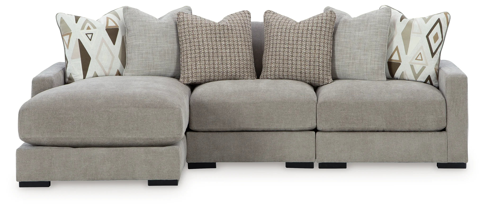 Aslan Court - Pebble - 3-Piece Sofa Sectional With Laf Corner Chaise - Image 3