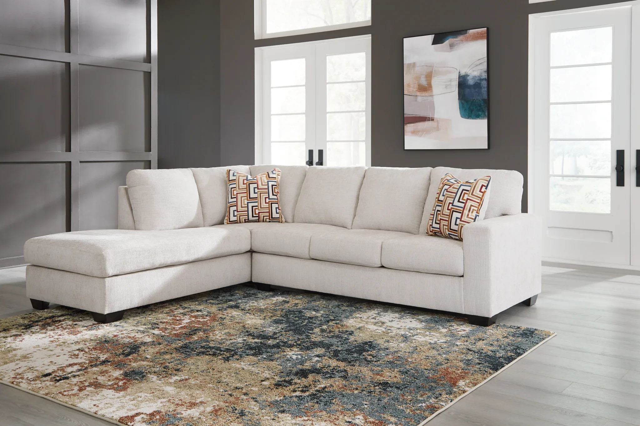Aviemore - Stone - 2-Piece Sectional With Laf Corner Chaise - Image 2