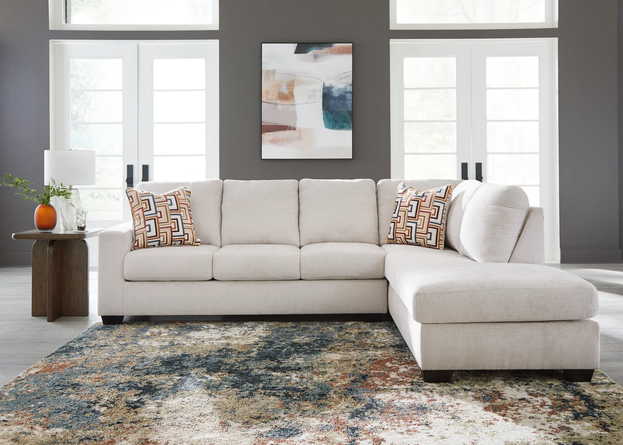 Aviemore - Stone - 2-Piece Sectional With Raf Corner Chaise - Image 4