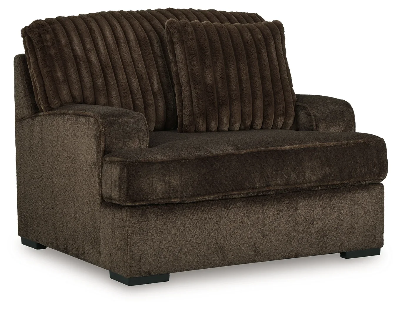 Aylesworth - Chocolate - 2 Pc. - Chair And A Half, Ottoman - Image 3