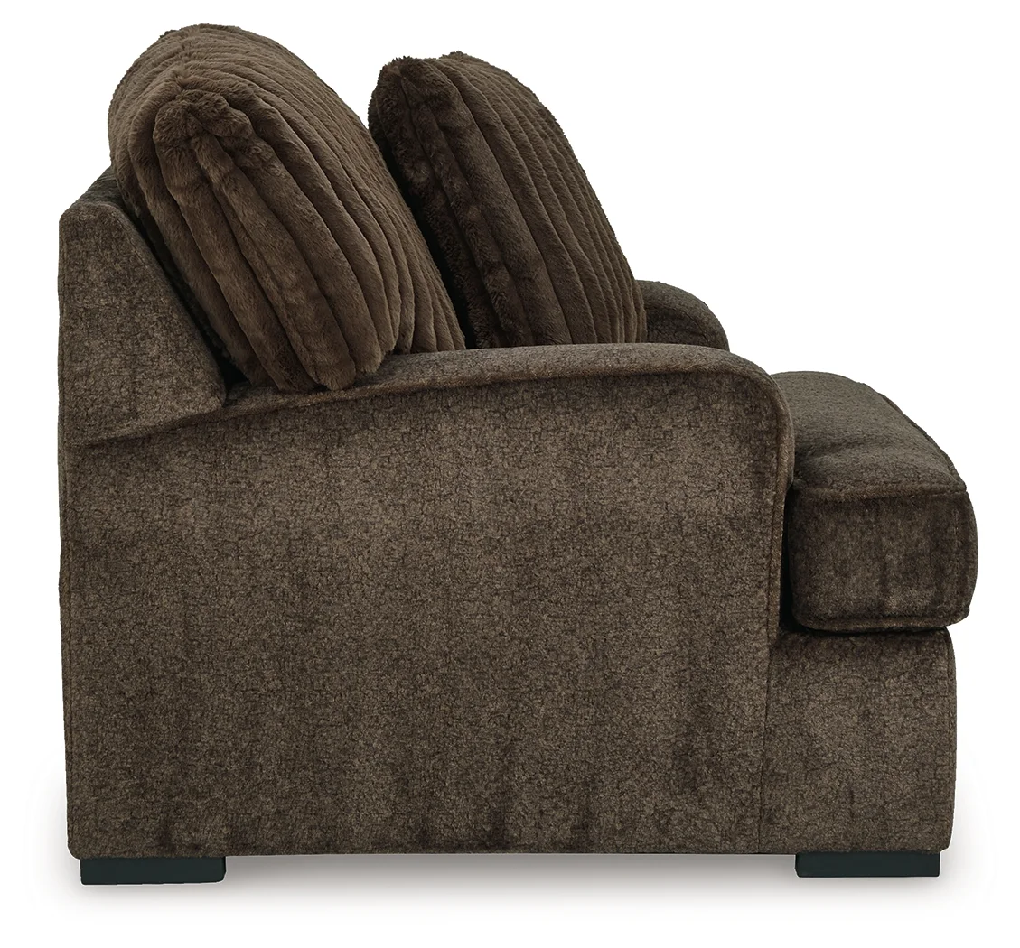 Aylesworth - Chocolate - 2 Pc. - Chair And A Half, Ottoman - Image 4