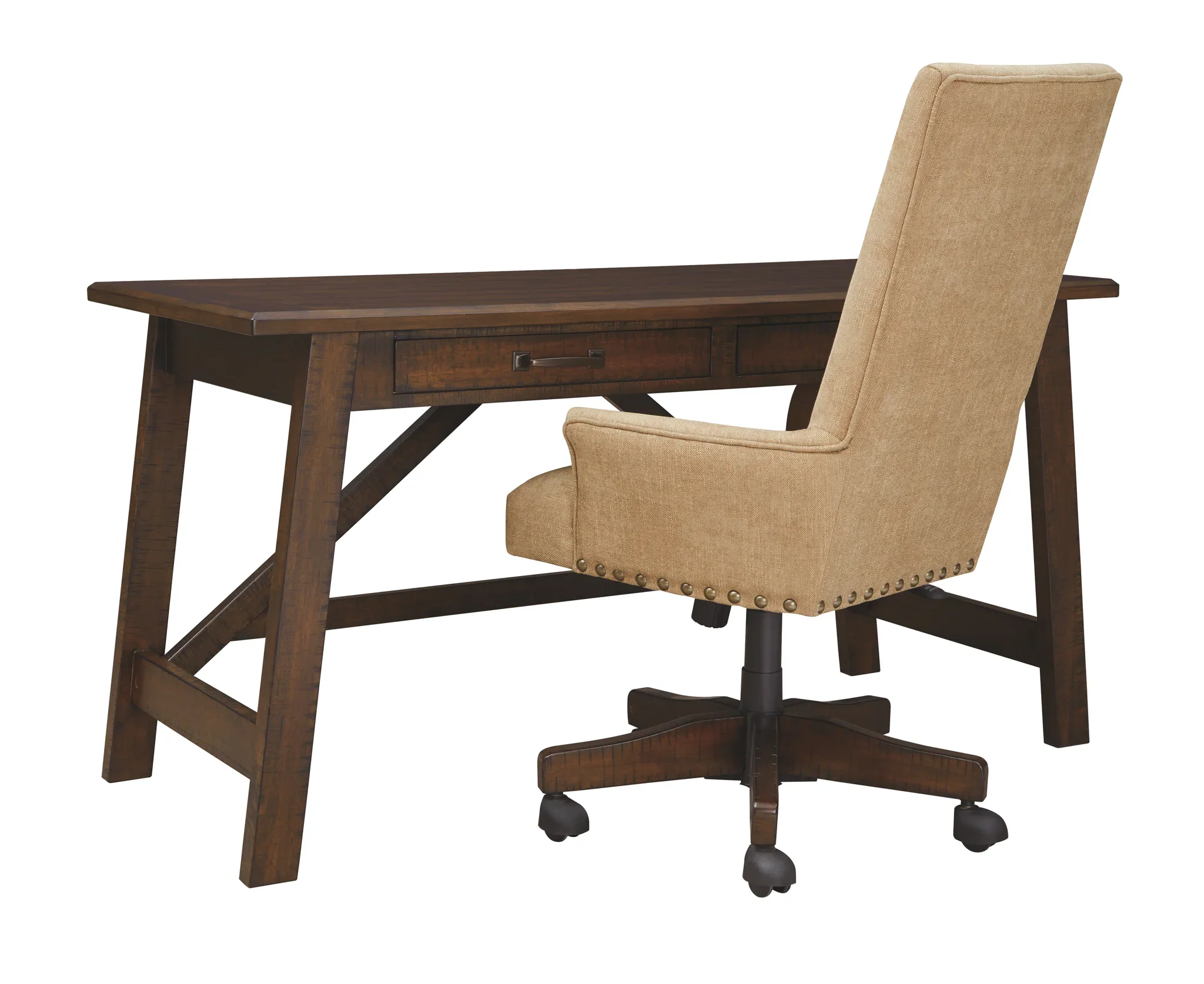Baldridge - Rustic Brown - Home Office Large Leg Desk - Image 12