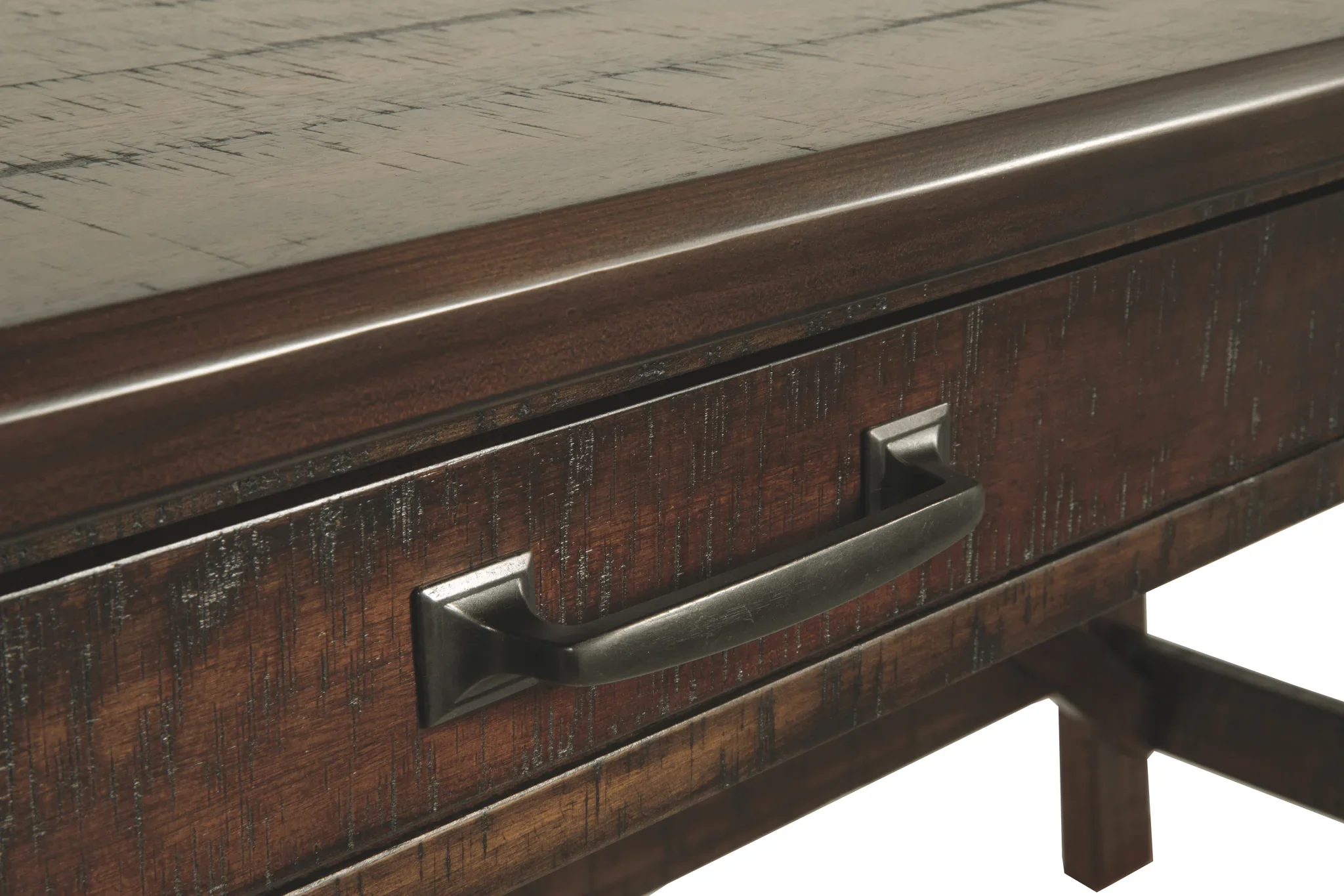 Baldridge - Rustic Brown - Home Office Large Leg Desk - Image 8