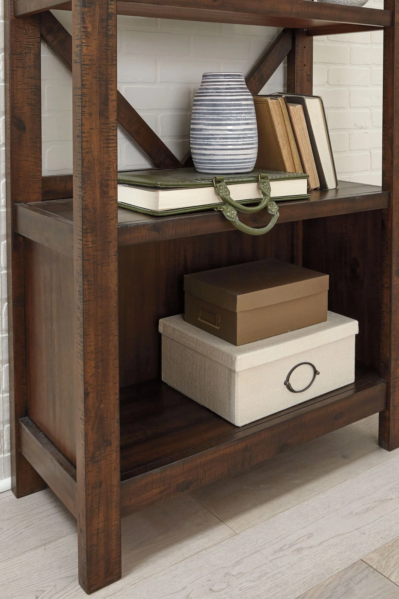 Baldridge - Rustic Brown - Large Bookcase - Image 3
