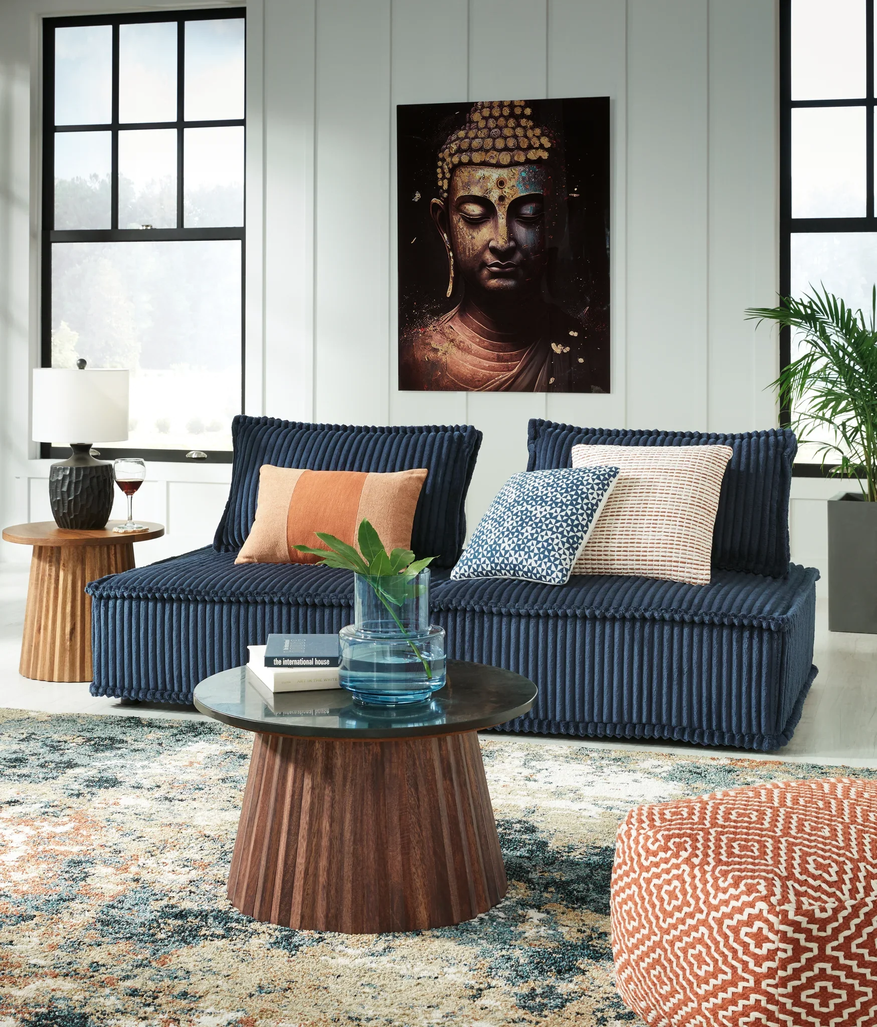 Bales - Navy - 2-Piece Modular Seating - Image 3