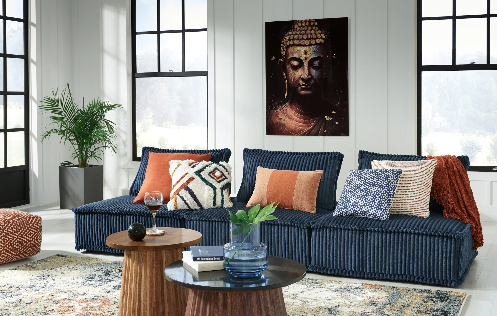 Bales - Navy - 3-Piece Modular Seating - Image 2