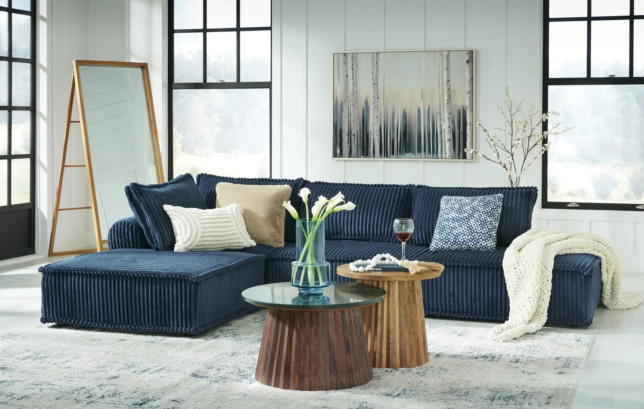 Bales - Navy - 4-Piece Modular Seating - Image 2