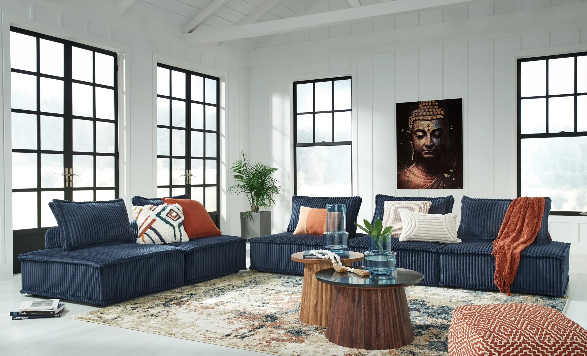 Bales - Navy - 5-Piece Modular Seating - Image 4