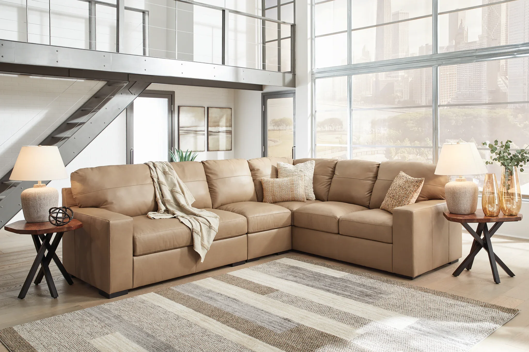 Bandon - Toffee - 3-Piece Sectional With Laf Loveseat - Image 2