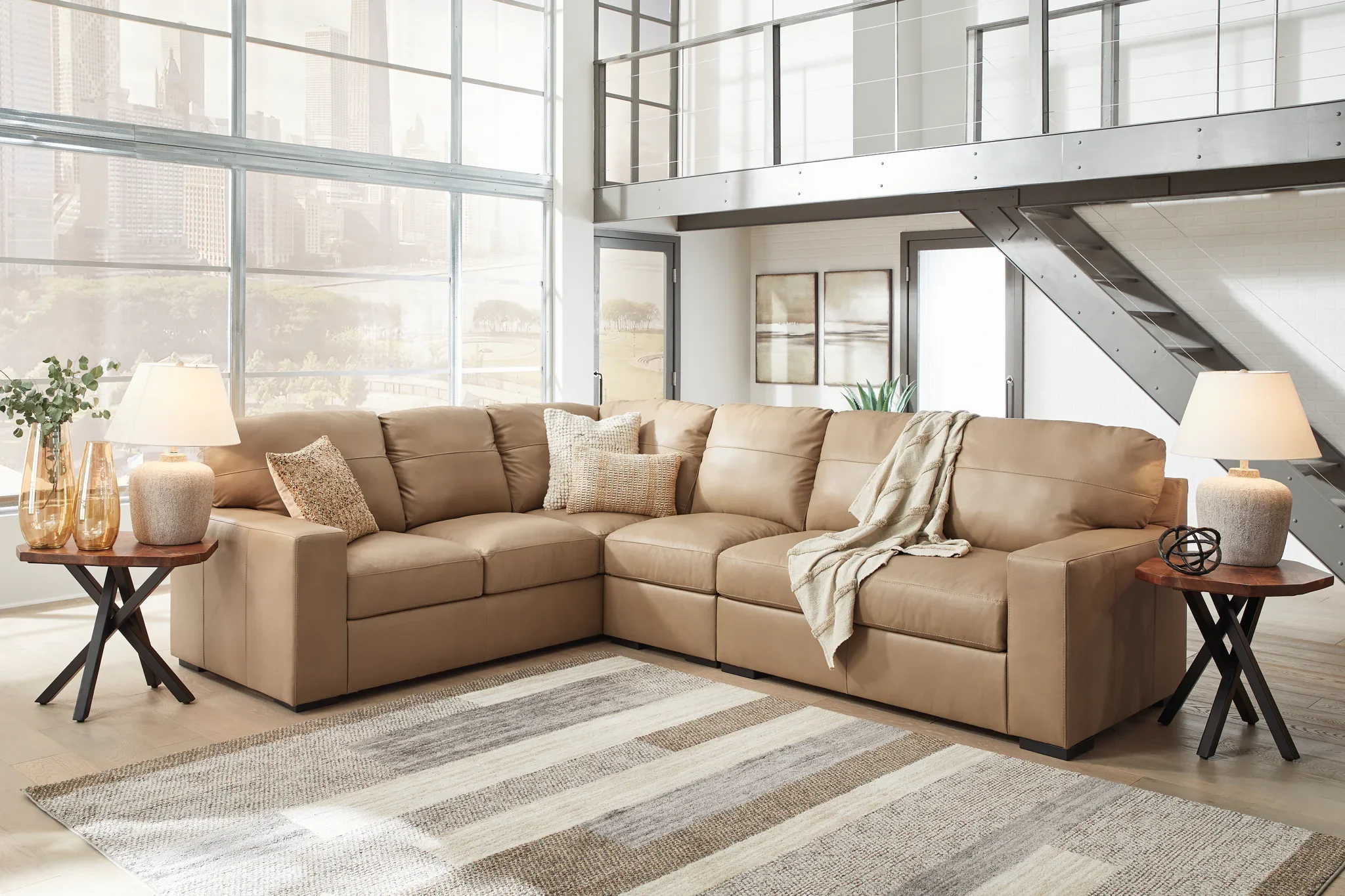 Bandon - Toffee - 3-Piece Sectional With Raf Loveseat - Image 2