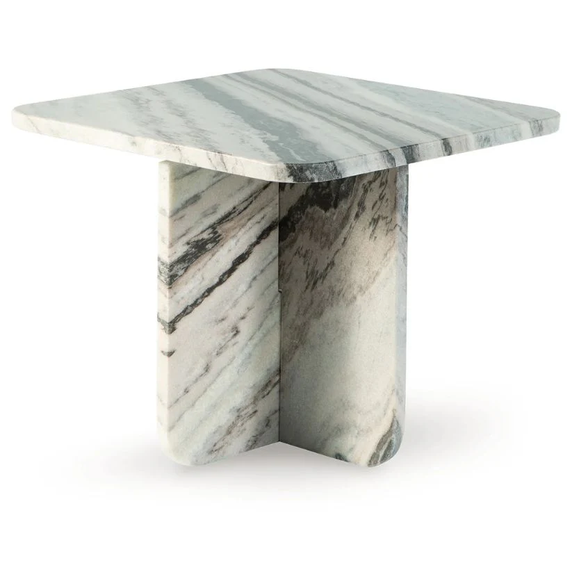 Baretton - Black / White / Taupe - 15"" Accent Cocktail Table