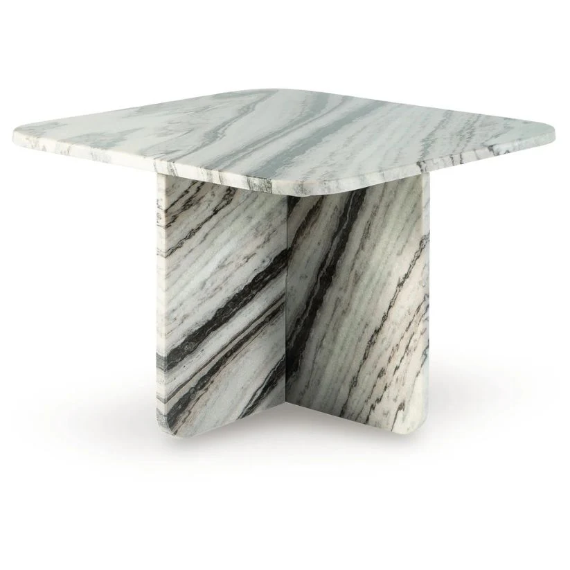 Baretton - Black / White / Taupe - 18"" Accent Cocktail Table
