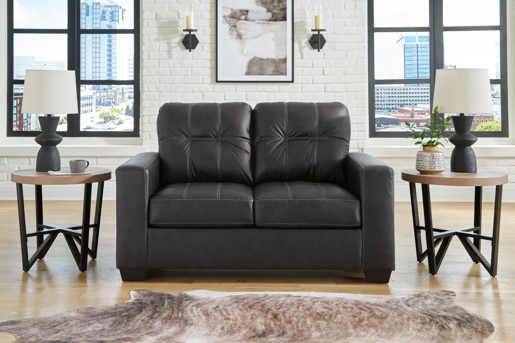 Barlin Mills - Carbon - Loveseat - Image 2