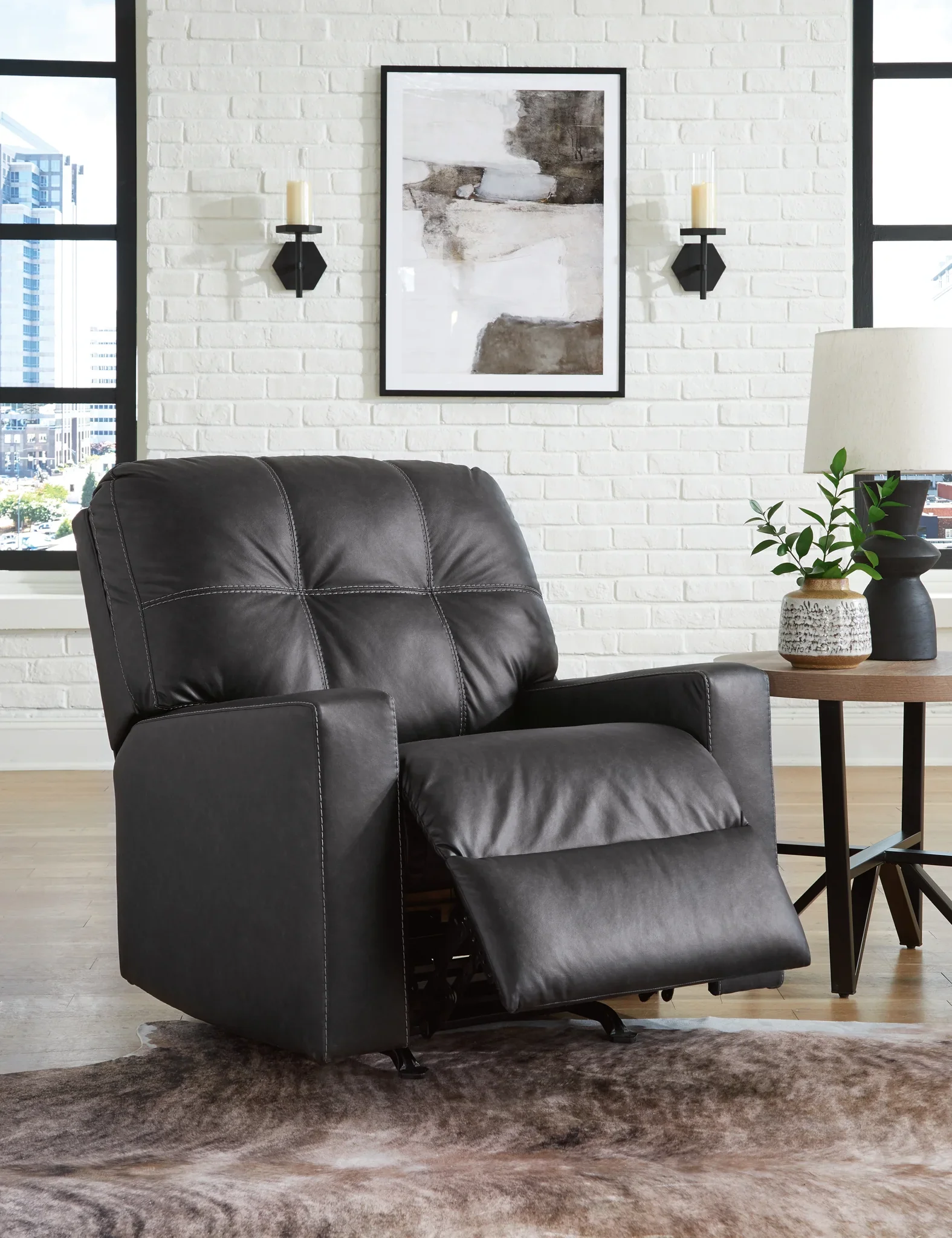 Barlin Mills - Carbon - Rocker Recliner - Image 4