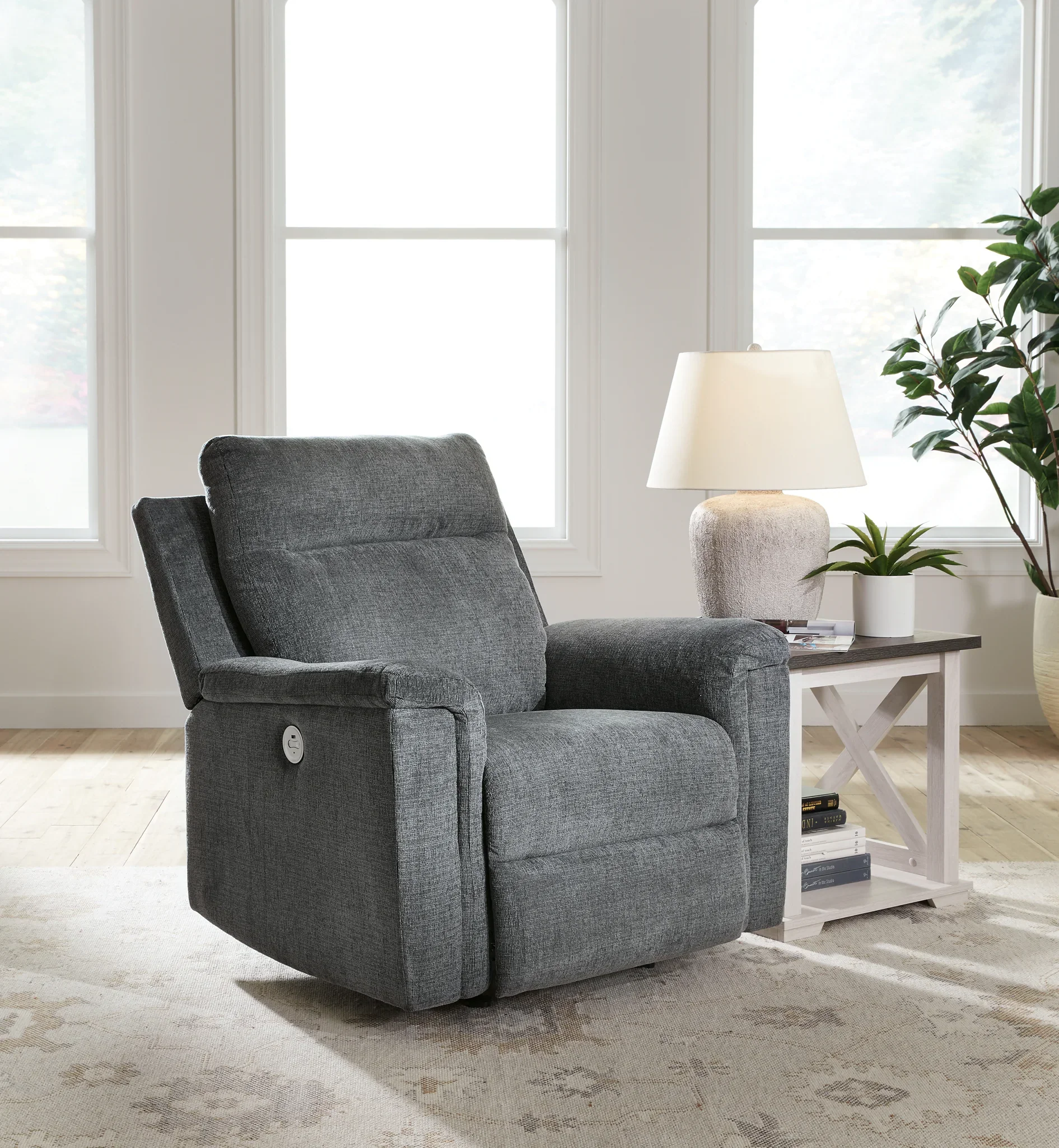 Barnsana - Gravel - Power Rocker Recliner - Image 3