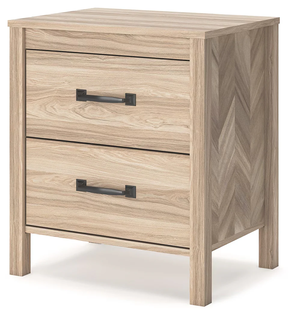 Battelle - Tan - Two Drawer Night Stand - Image 8