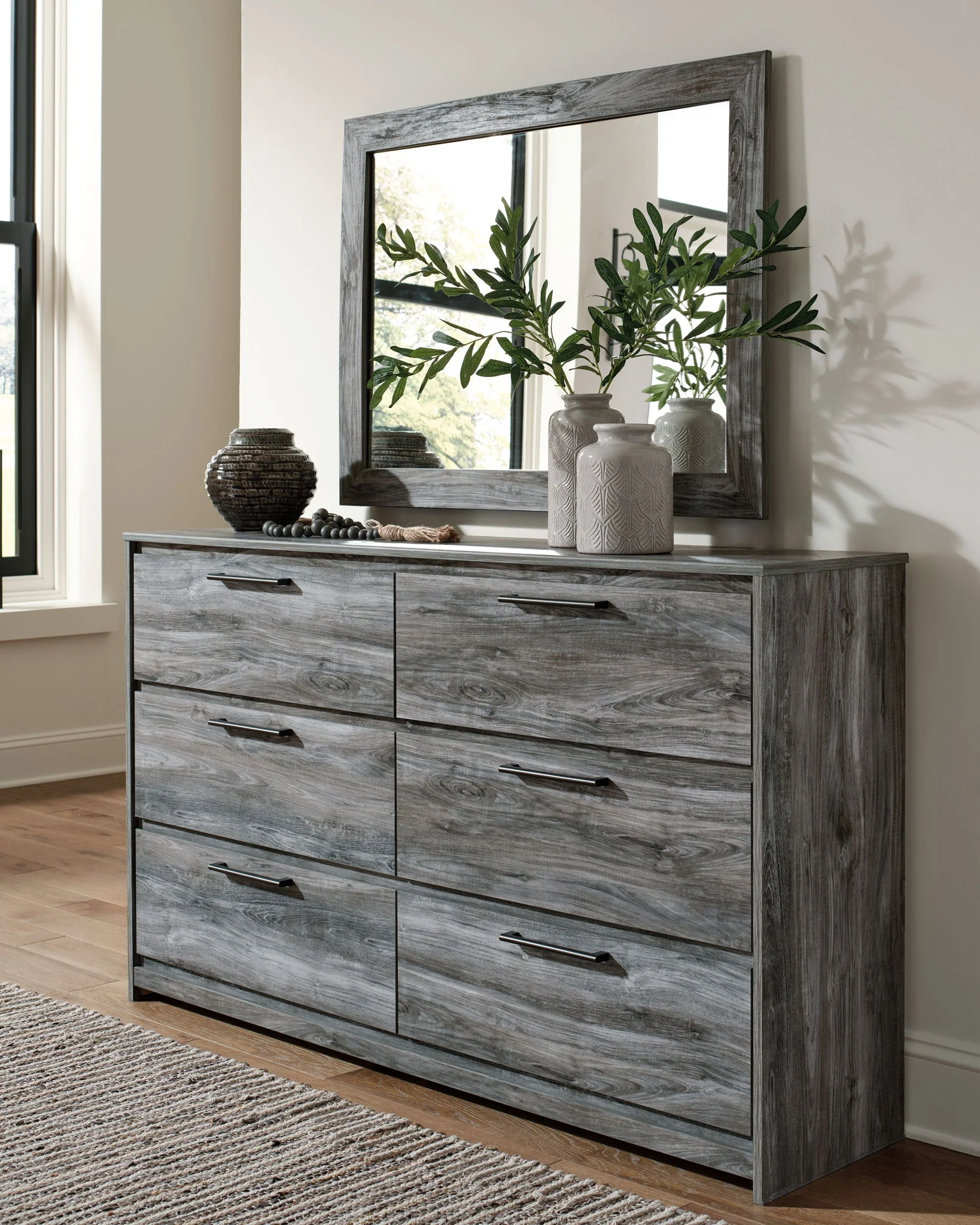 Baystorm - Gray - Dresser, Dark Gray Mirror - Image 2