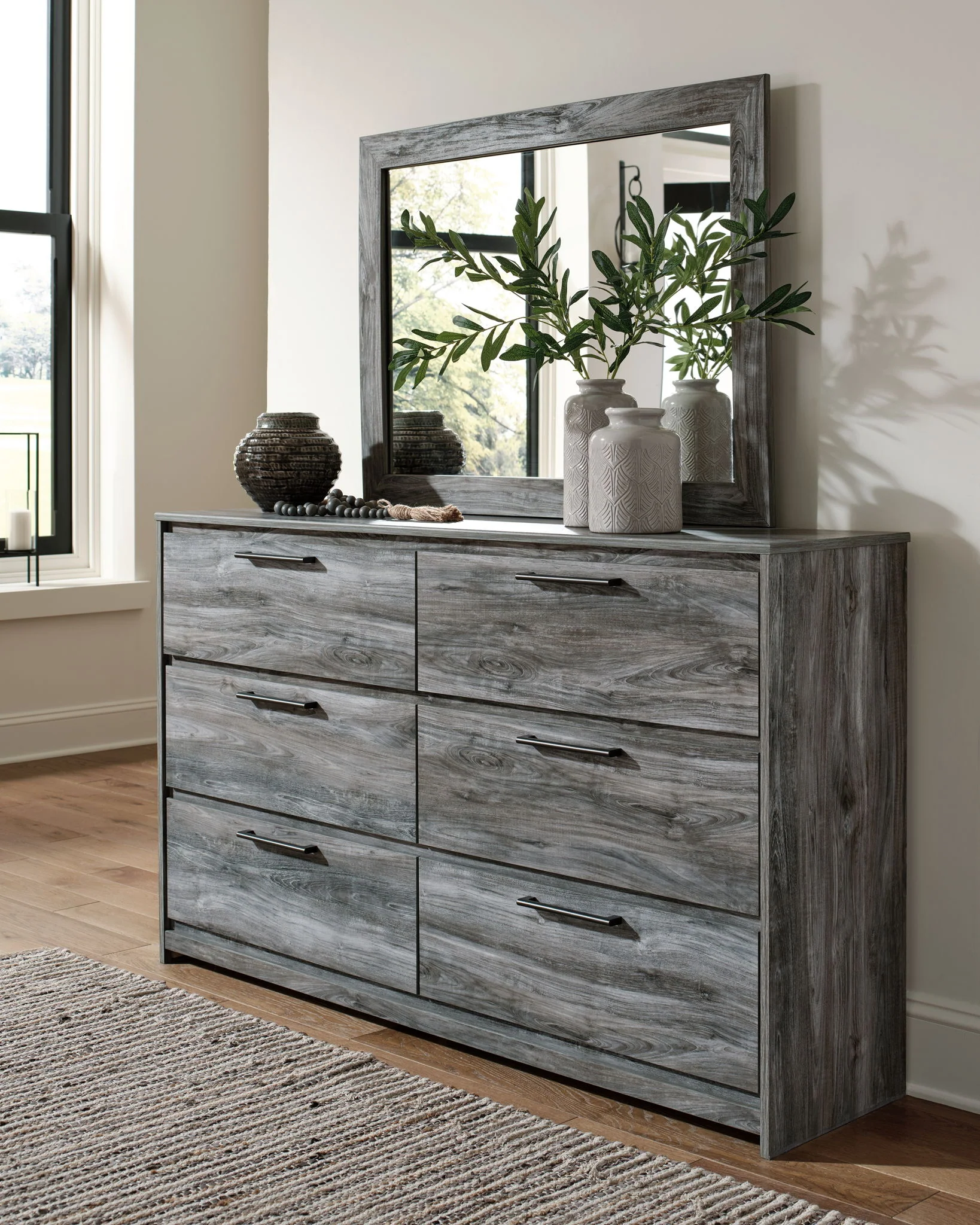 Baystorm - Gray - Dresser, Dark Gray Mirror - Image 4