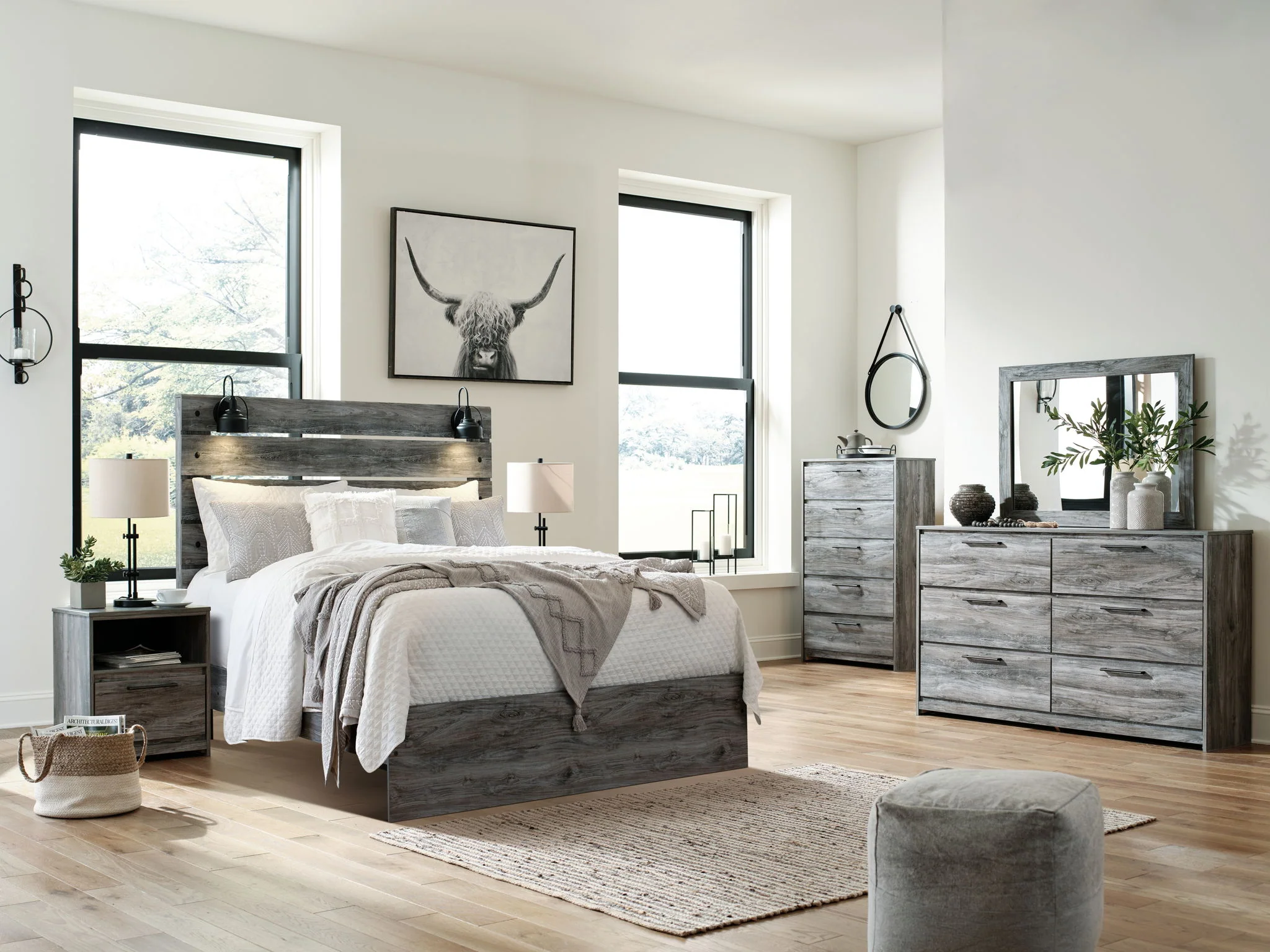 Baystorm - Gray - Dresser, Dark Gray Mirror - Image 5