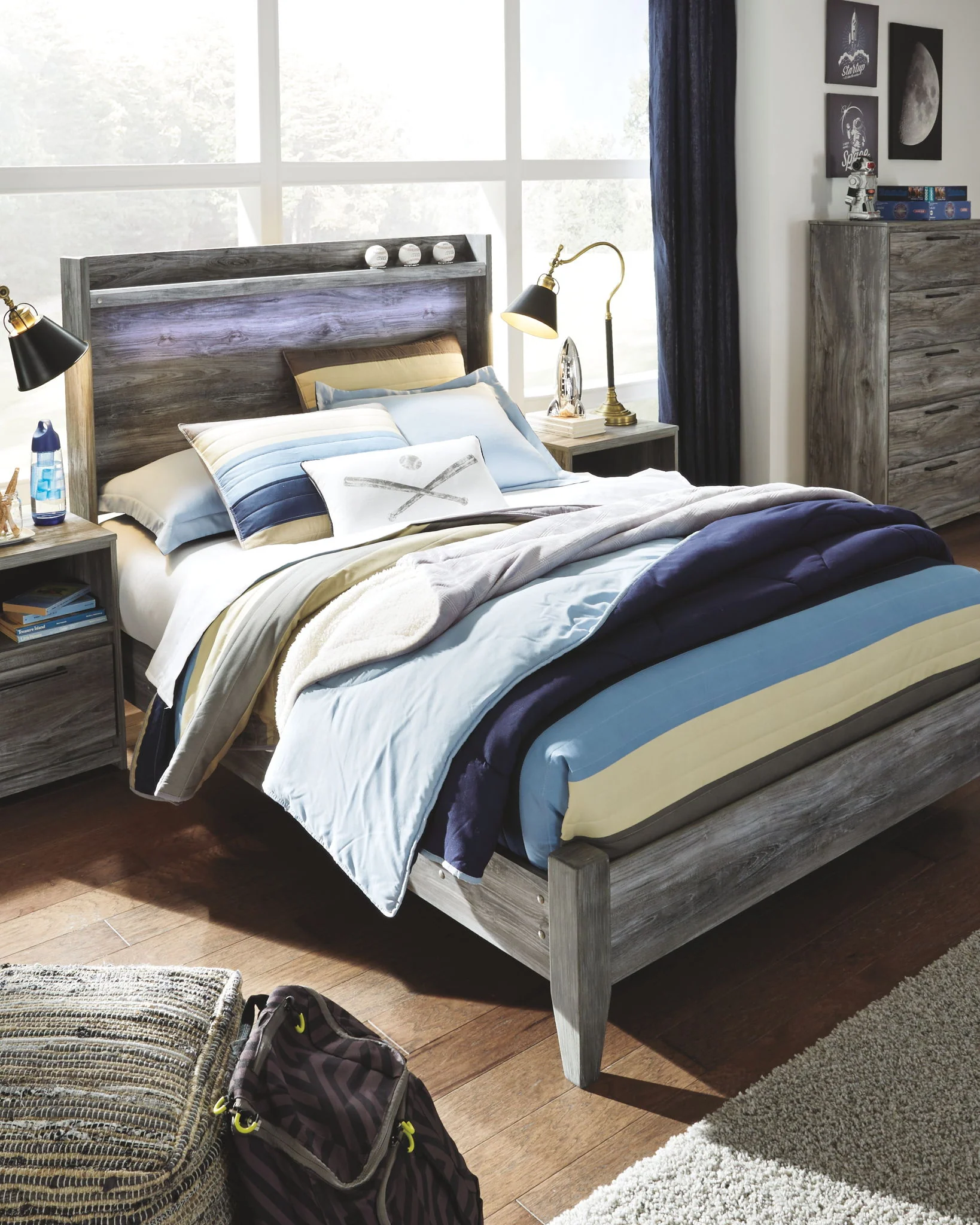Baystorm - Gray - Full Panel Bed - Image 3