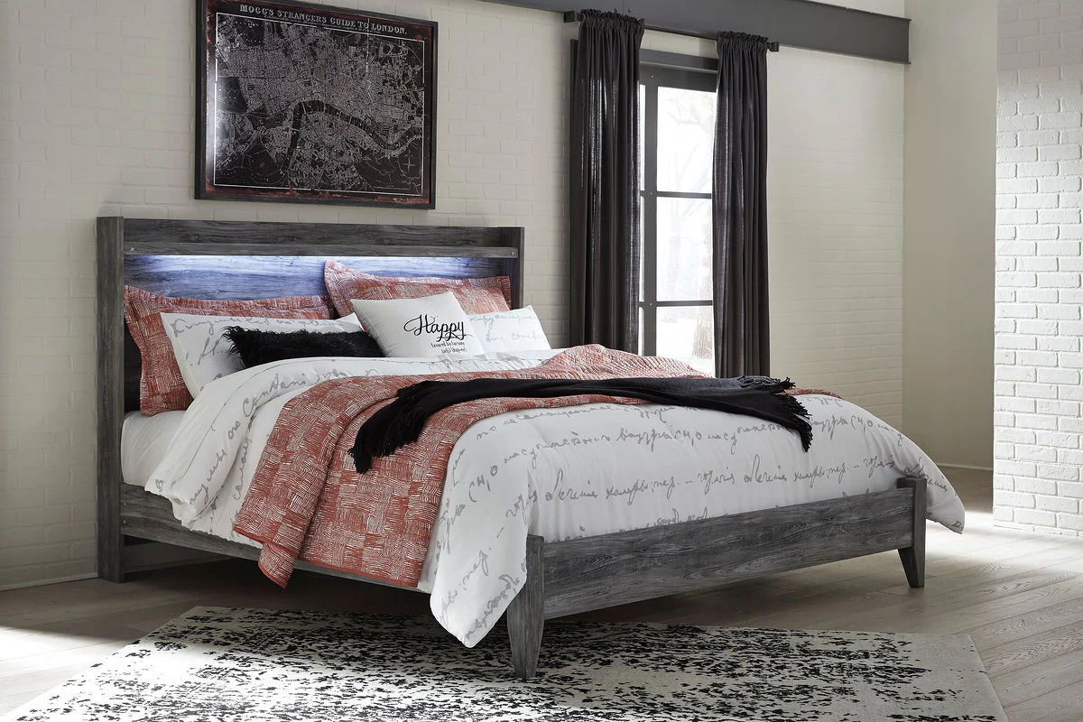 Baystorm - Gray - King Panel Bed - Image 2