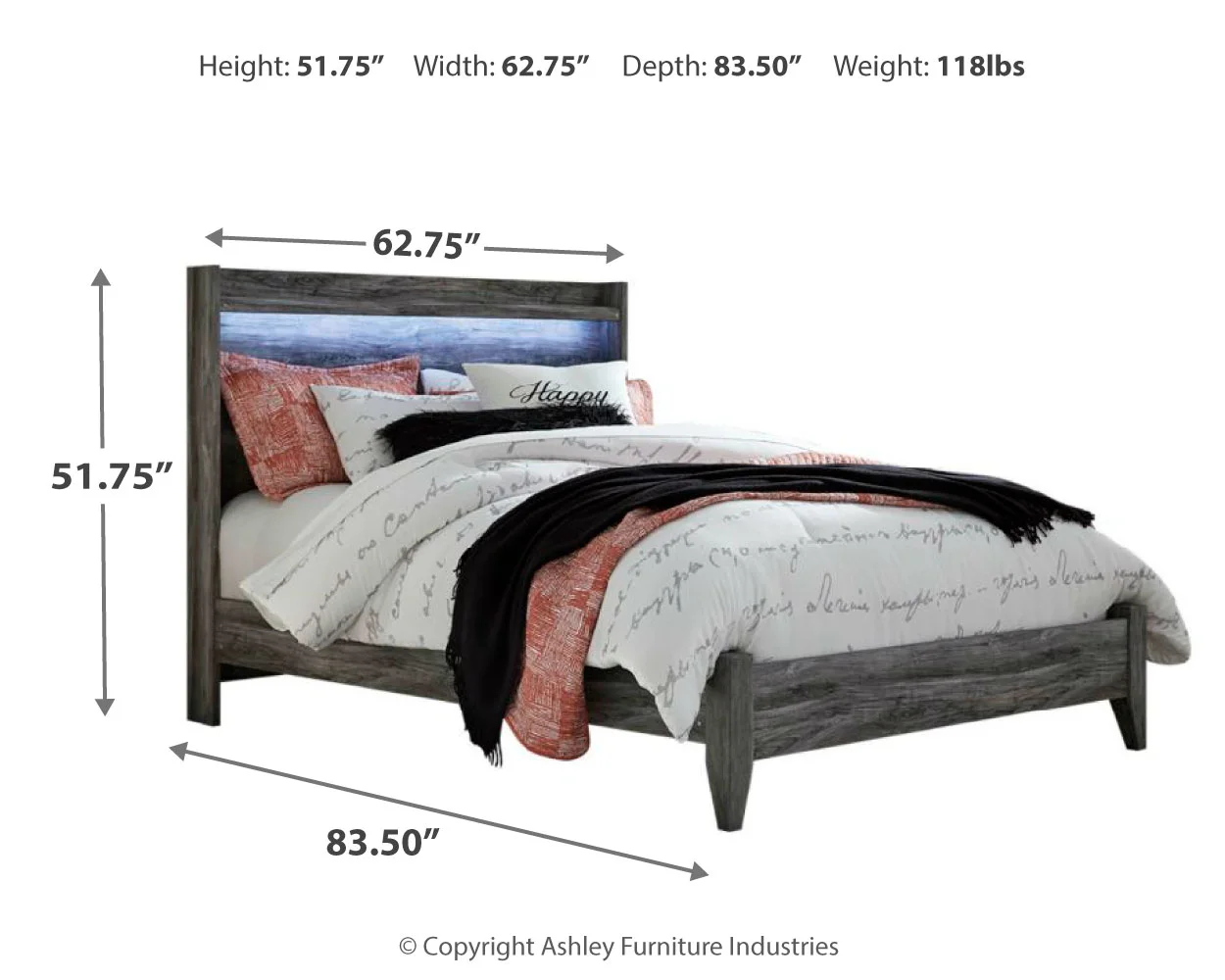 Baystorm - Gray - Queen Panel Bed - Image 3
