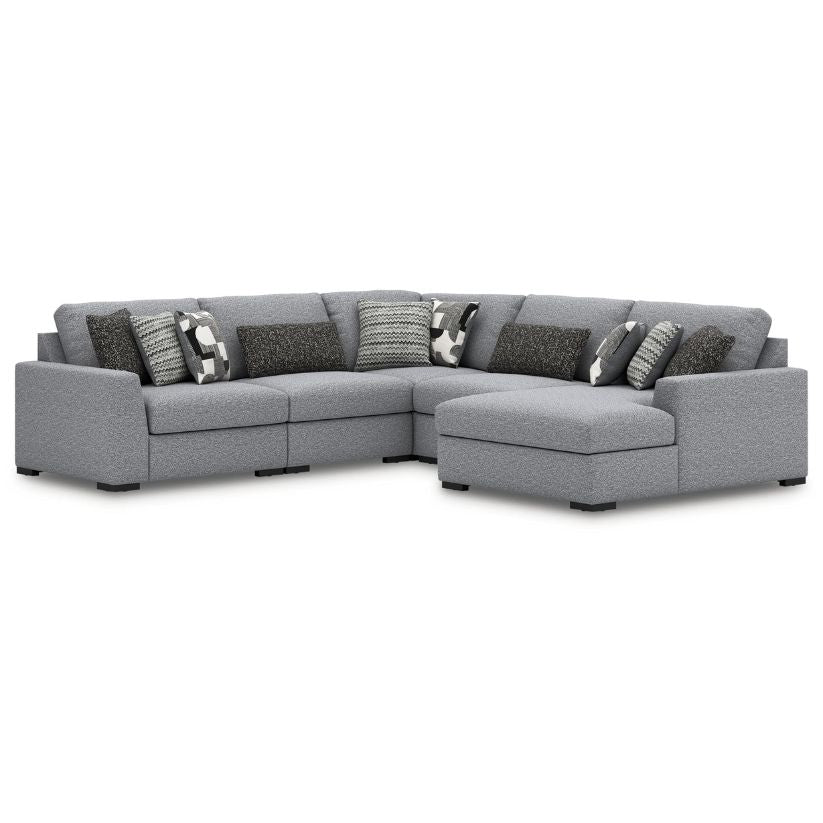 Bealton - Salt and Pepper - 5-Piece Sectional With RAF Corner Chaise - Image 2