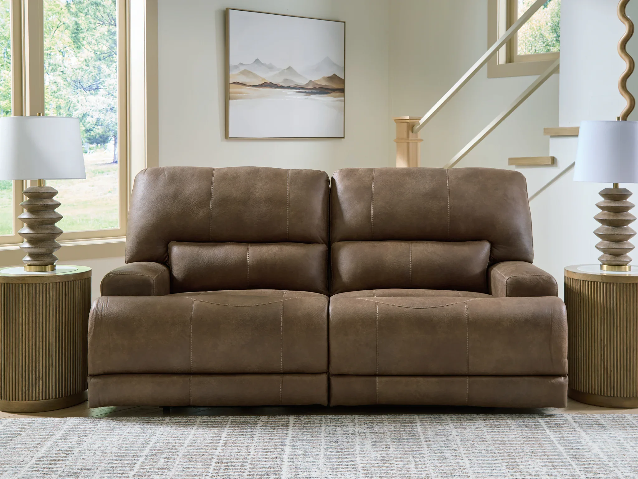 Beckley Place - Earth - 2 Seat Power Reclining Sofa With Adjustable Headrest - Image 3