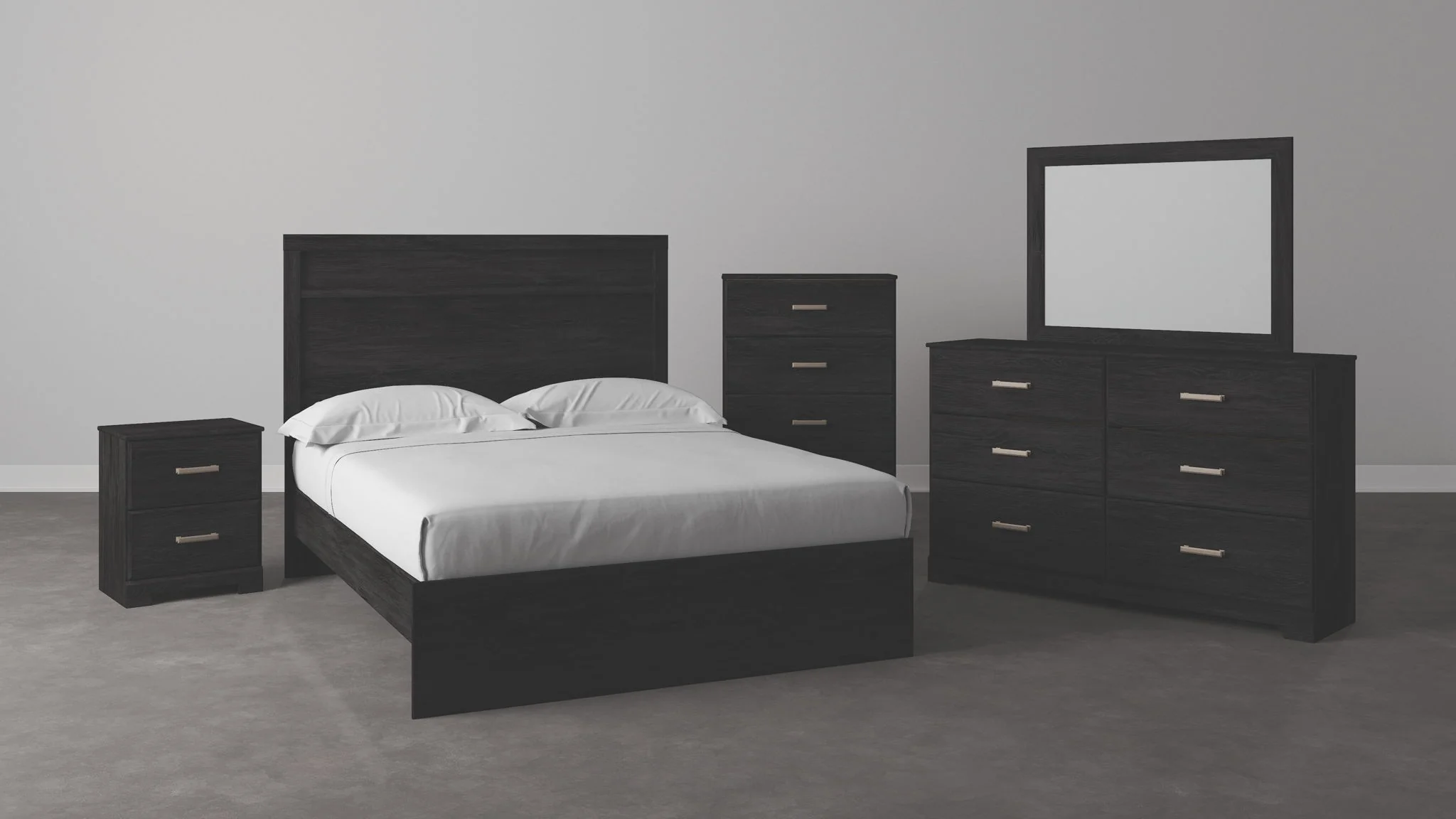 Belachime - Black - Queen Panel Bed - Image 3