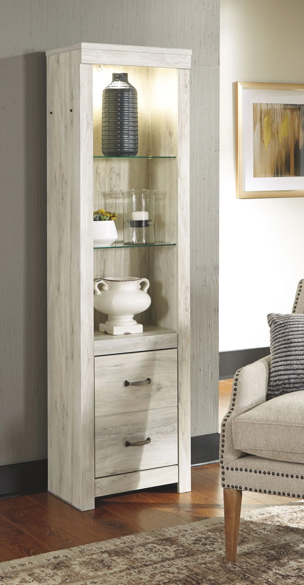 Bellaby - Whitewash - 4 Pc. - Entertainment Center - 63" TV Stand - Image 3