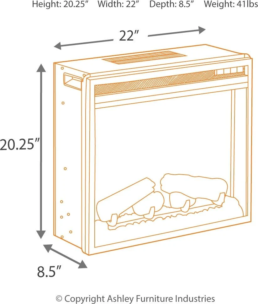 Bellaby - Whitewash - 2 Pc. - 63" TV Stand With Fireplace Insert Glass/Stone - Image 7
