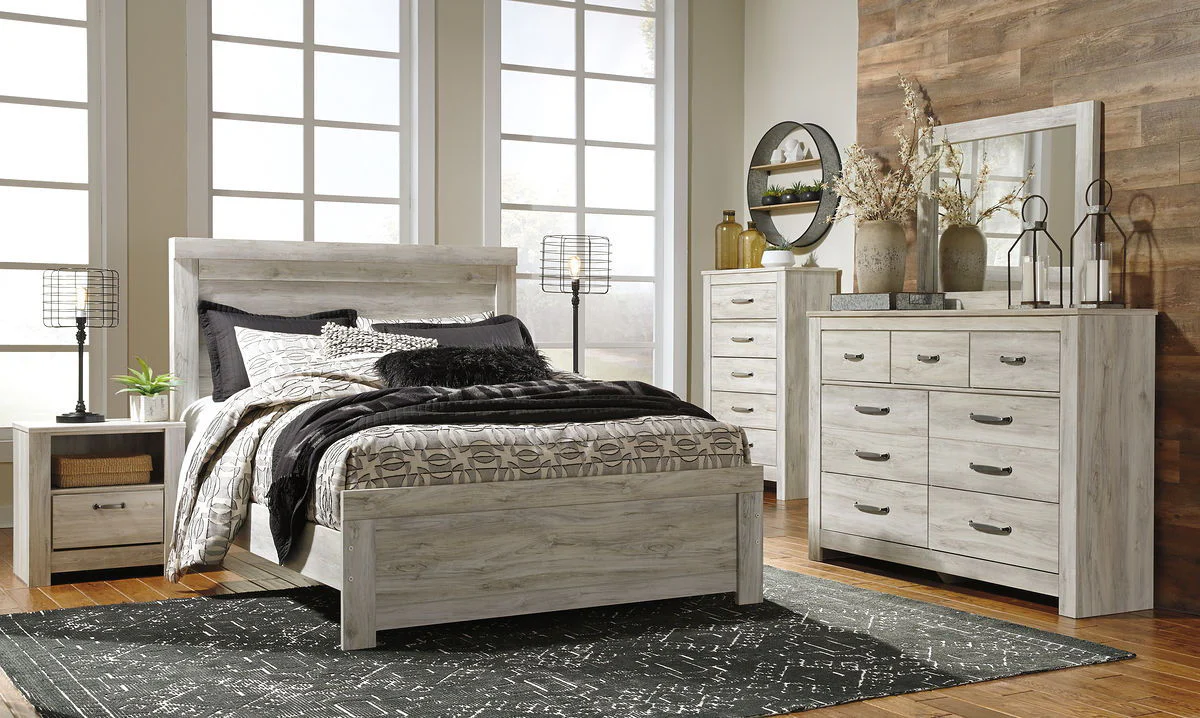 Bellaby - Whitewash - Queen Panel Bed - Image 3