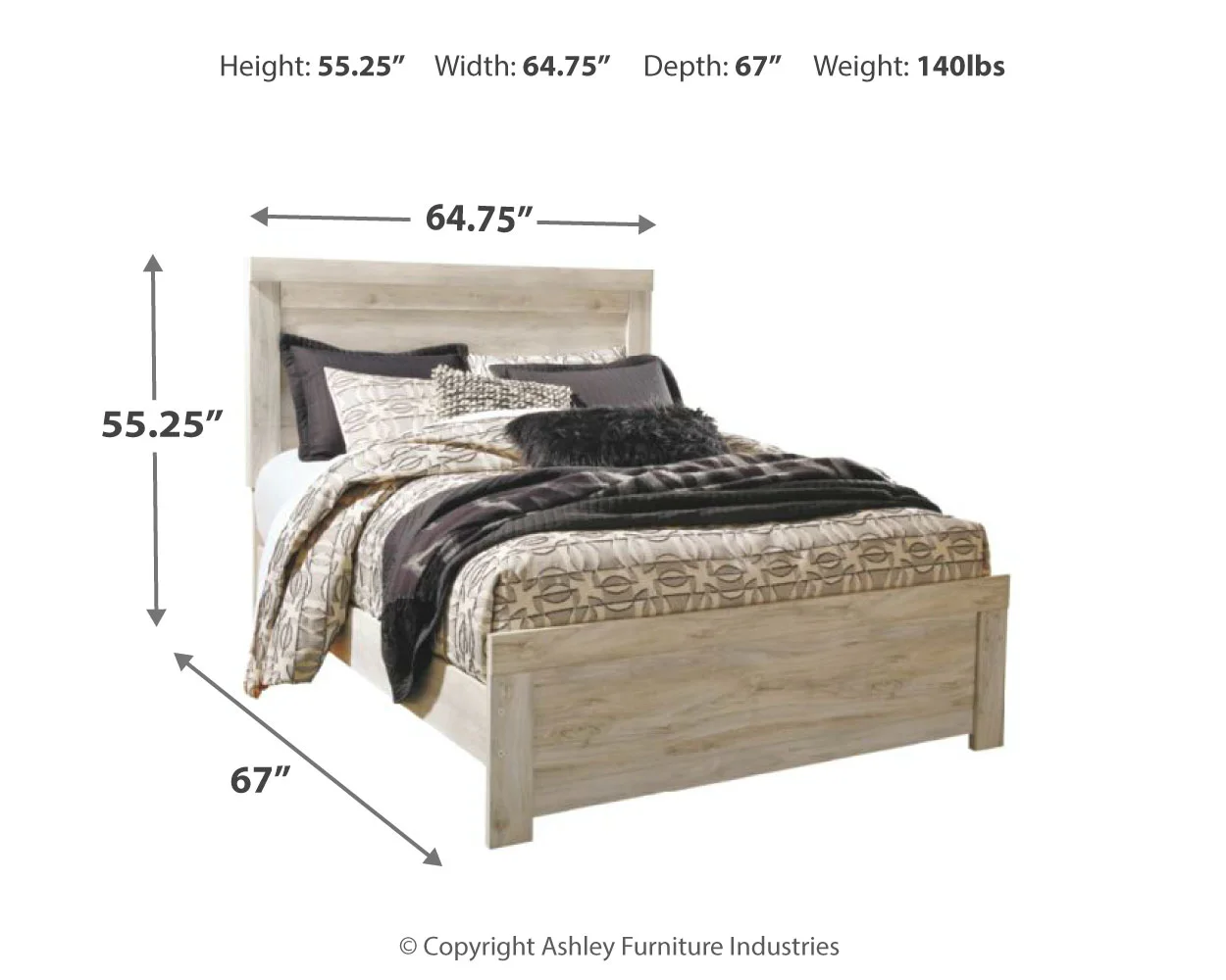 Bellaby - Whitewash - Queen Panel Bed - Image 4