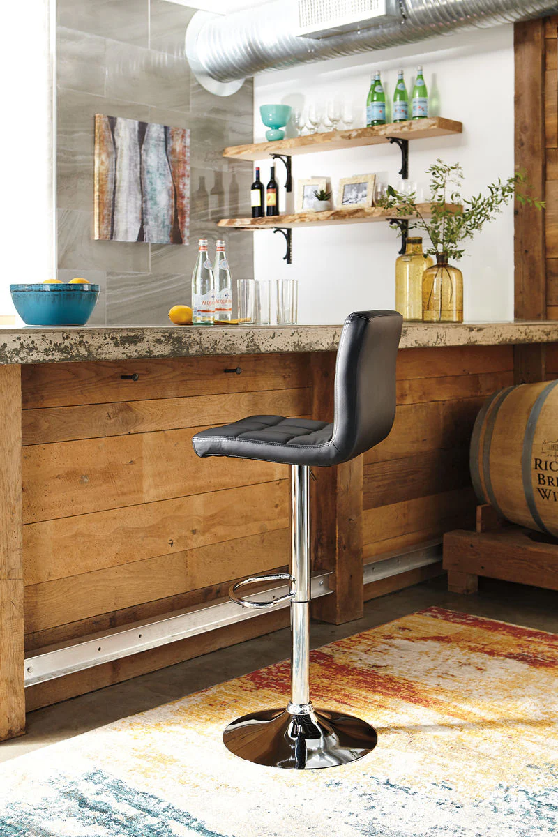 Bellatier - Black / Chrome Finish - Tall Uph Swivel Barstool(Set of 2) - Image 3
