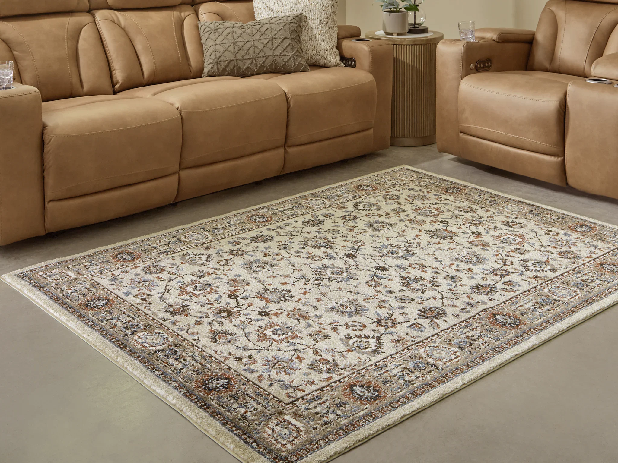 Beritham - Blue / Brown / Beige - Large Rug - 8' x 10' - Image 2