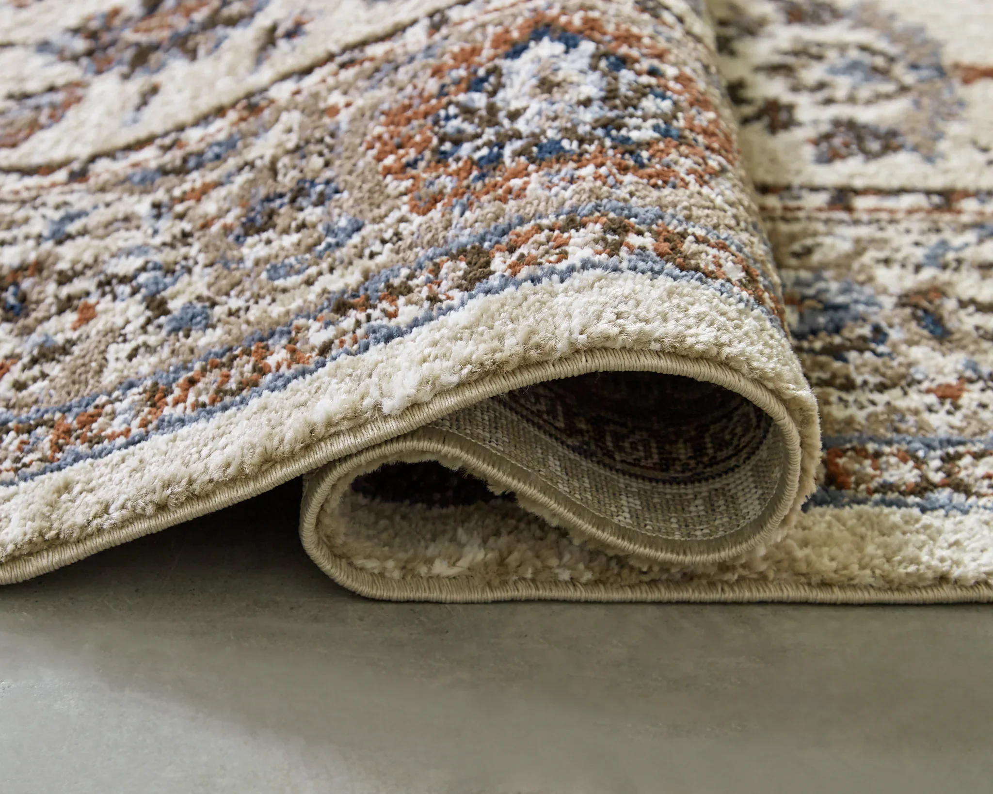Beritham - Blue / Brown / Beige - Medium Rug - 5' x 7' - Image 4