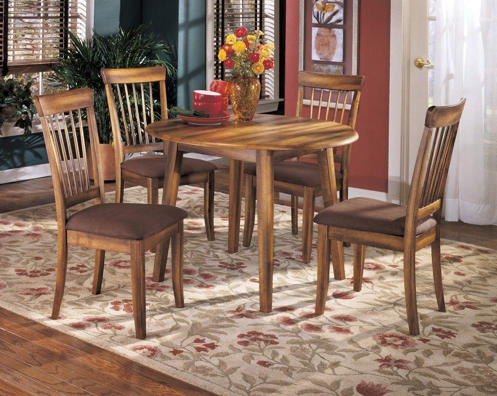 Berringer - Rustic Brown - 3 Pc. - Drop Leaf Table, 2 Side Chairs - Image 3