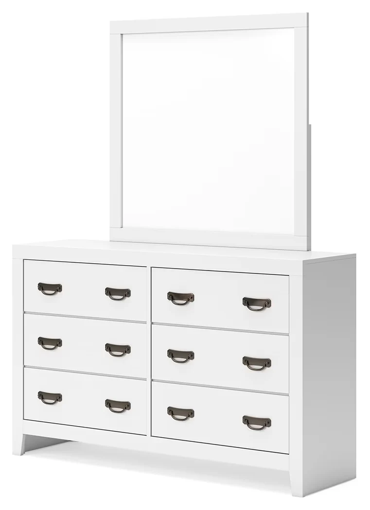 Binterglen - White - Dresser And Mirror - Image 4