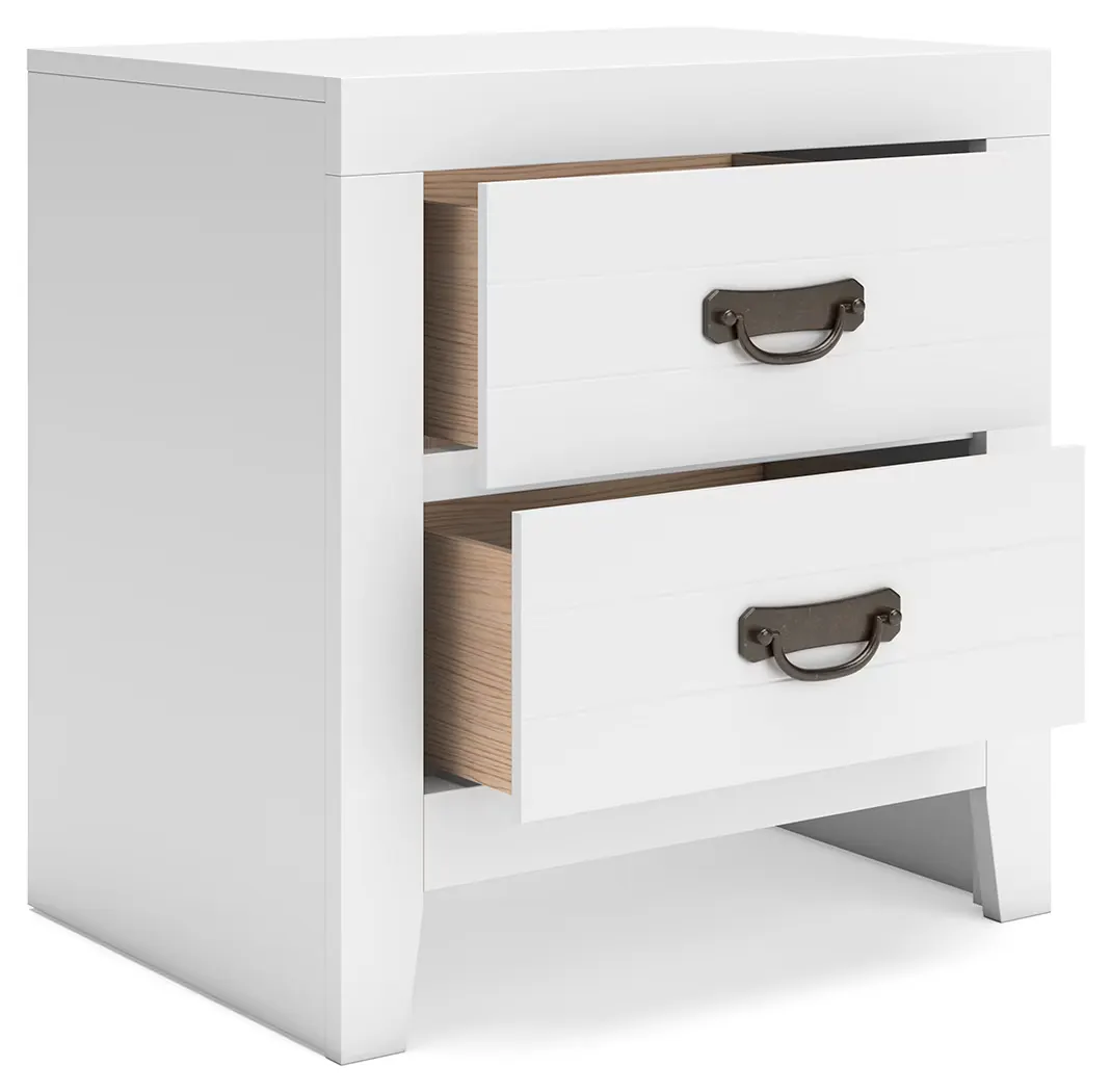Binterglen - White - Two Drawer Night Stand - Image 4