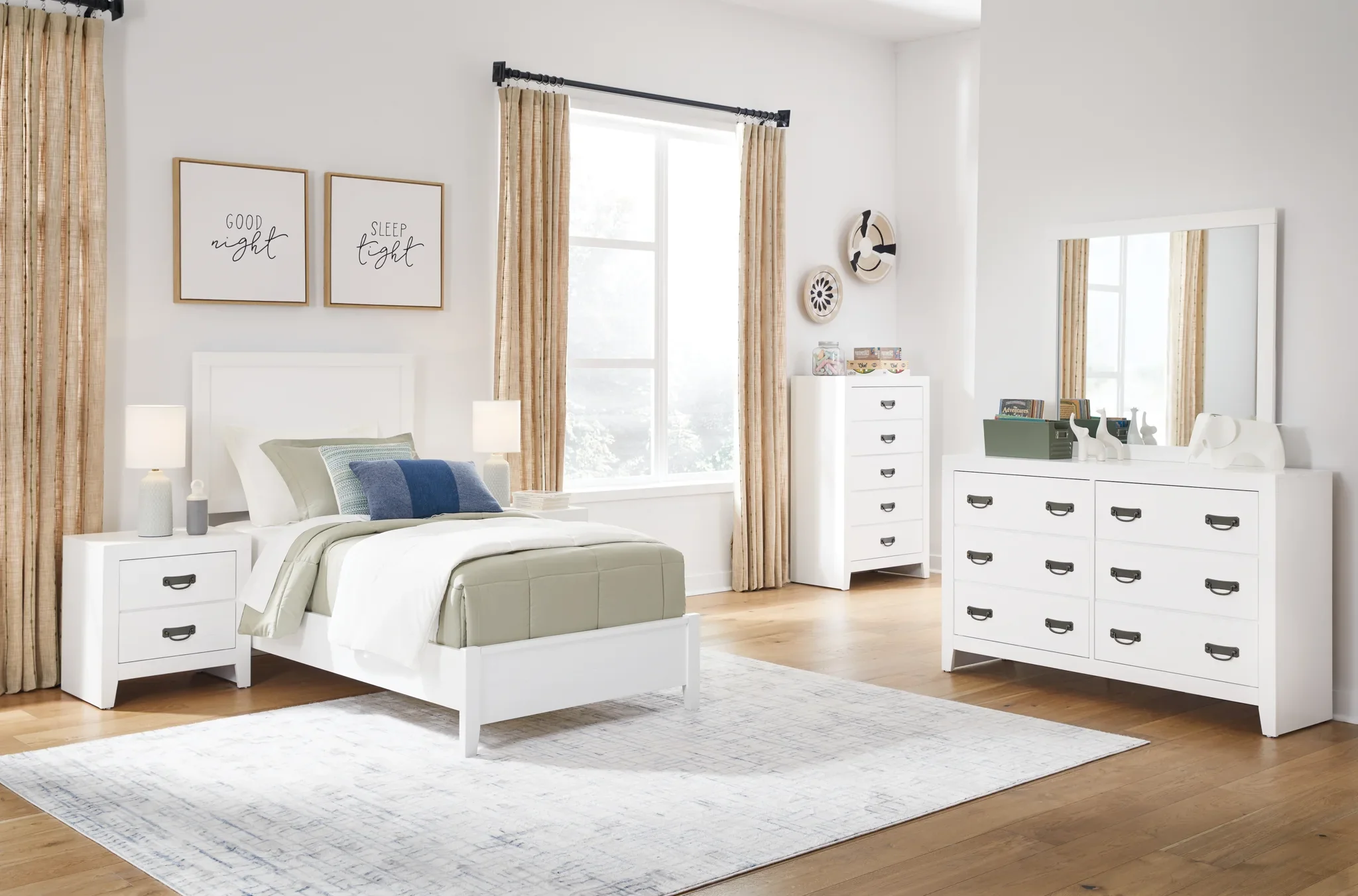 Binterglen - White - Two Drawer Night Stand - Image 5