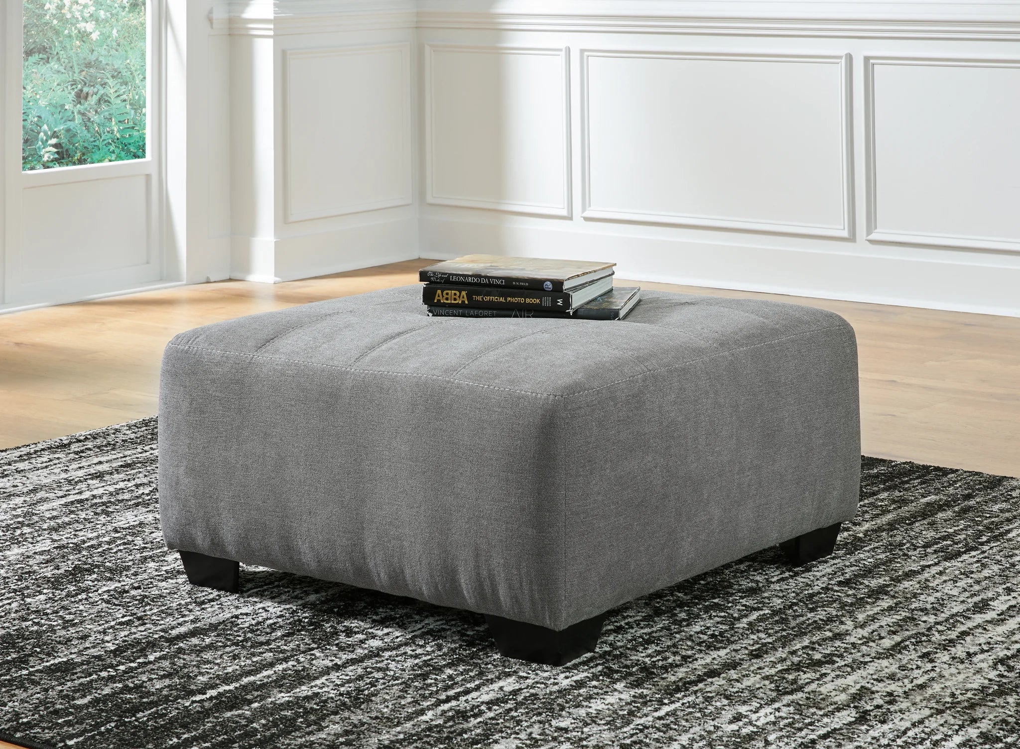 Birkdale Court - Gray - Oversized Accent Ottoman - Image 2
