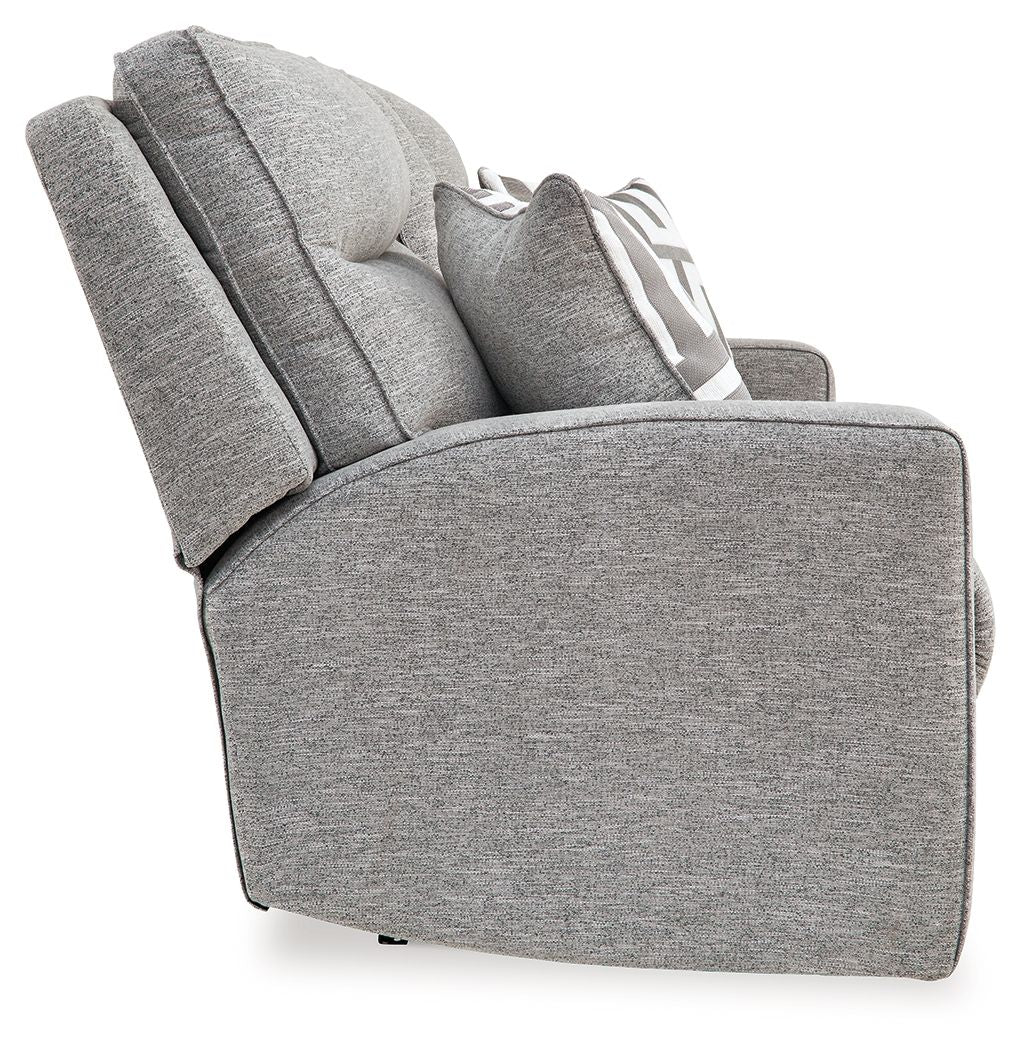 Biscoe - Pewter - Power Reclining Loveseat With Console /Adj Headrest - Image 4