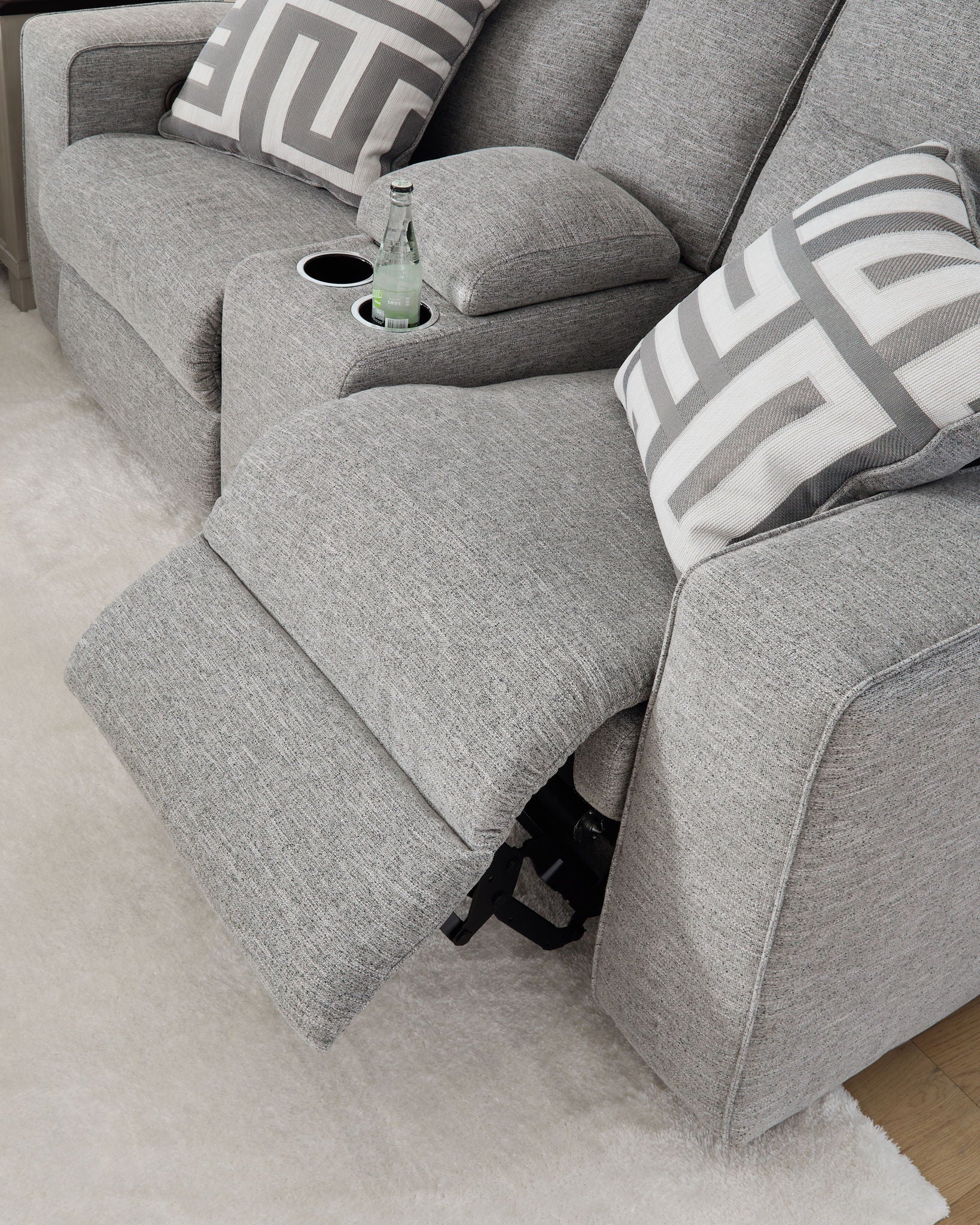 Biscoe - Pewter - Power Reclining Loveseat With Console /Adj Headrest - Image 8