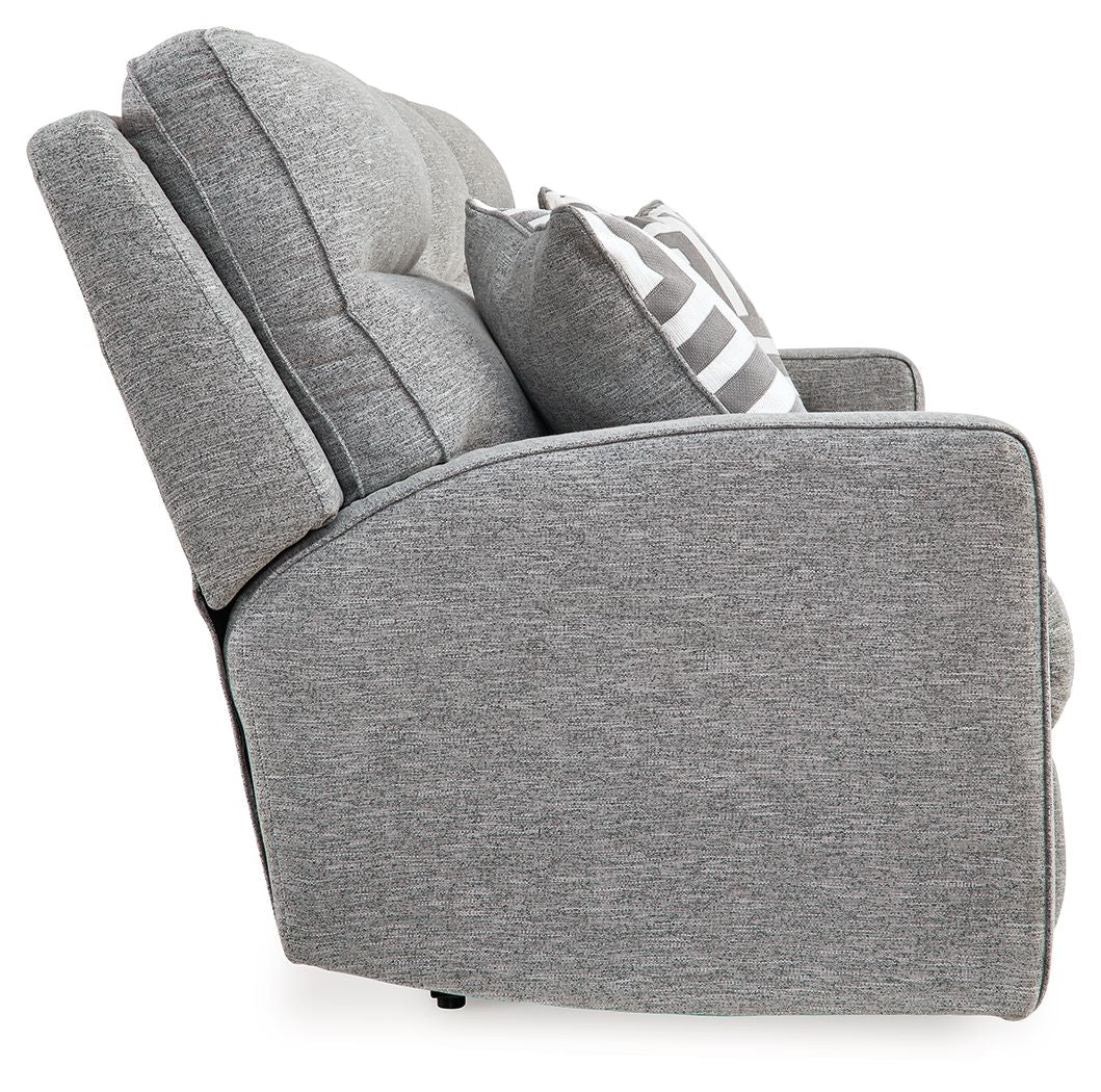 Biscoe - Pewter - Power Reclining Sofa With Adj Headrest - Image 4