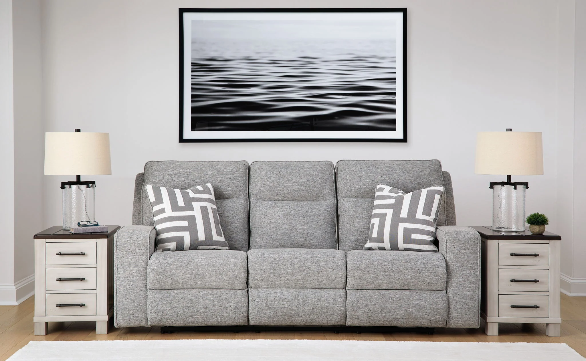 Biscoe - Pewter - Power Reclining Sofa With Adj Headrest - Image 5