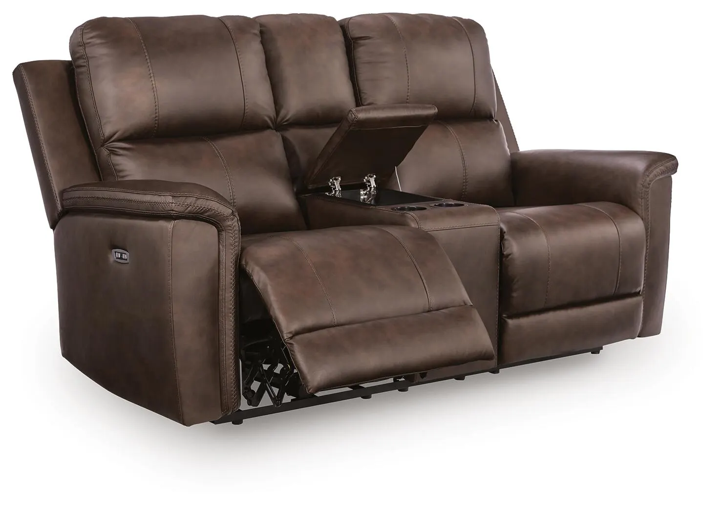 Bleckley - Power Reclining Loveseat With Console / Adjustable Headrest - Espresso - Image 3