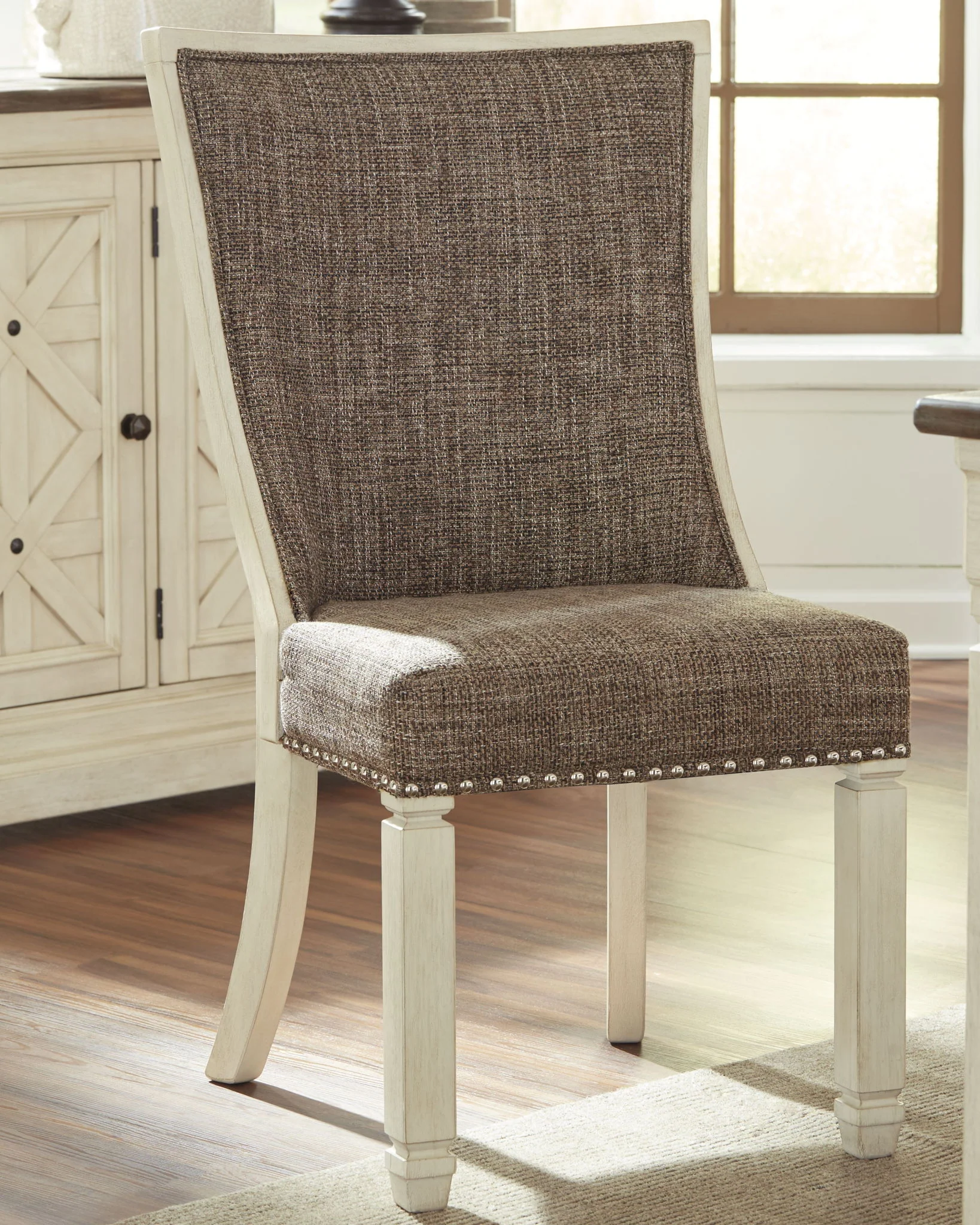 Bolanburg - Brown / Beige - 12 Pc. - Dining Table, 4 Side Chairs, 2 Uph Side Chairs, Bench, Server, 2 Cabinets - Image 4
