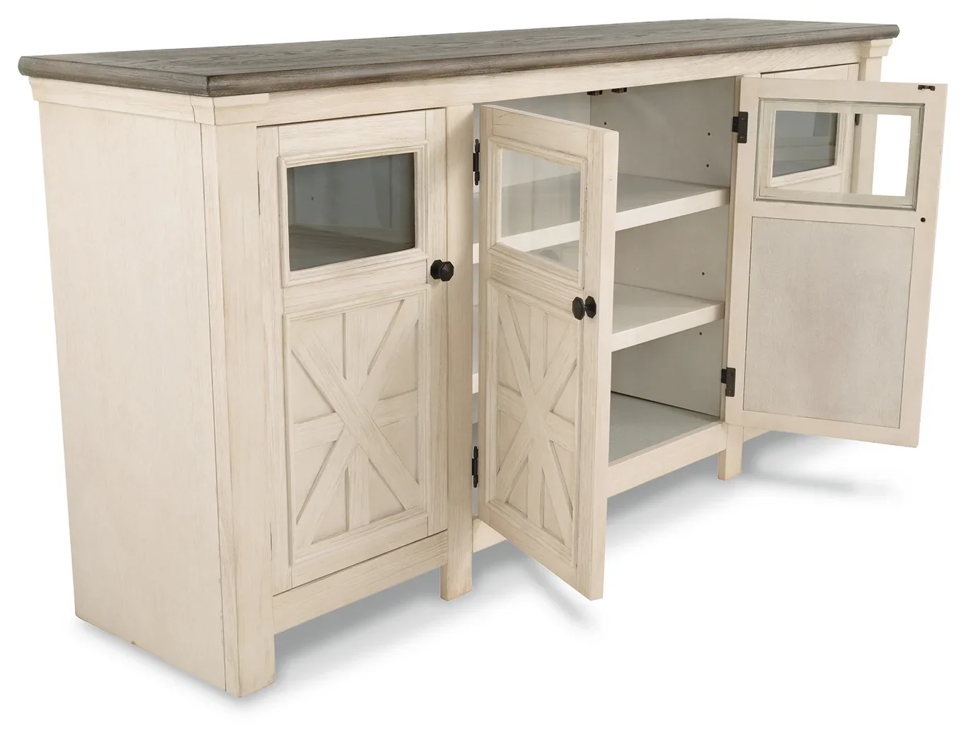 Bolanburg - White / Brown / Beige - Extra Large TV Stand - Image 3