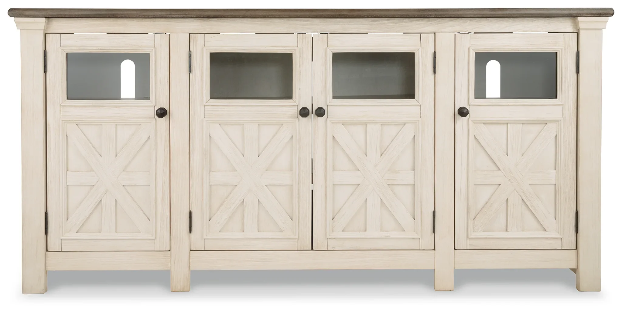 Bolanburg - White / Brown / Beige - Extra Large TV Stand - Image 5
