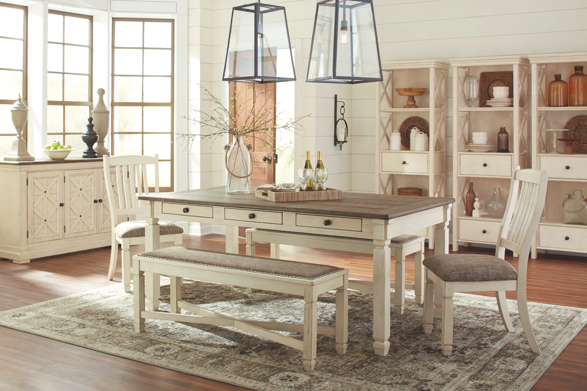 Bolanburg - Beige - Large Uph Dining Room Bench - Image 6